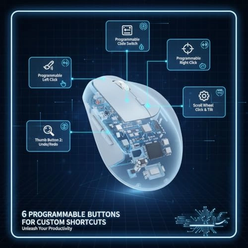 SMK-3381 Ergonomic Vertical Mouse - Wireless