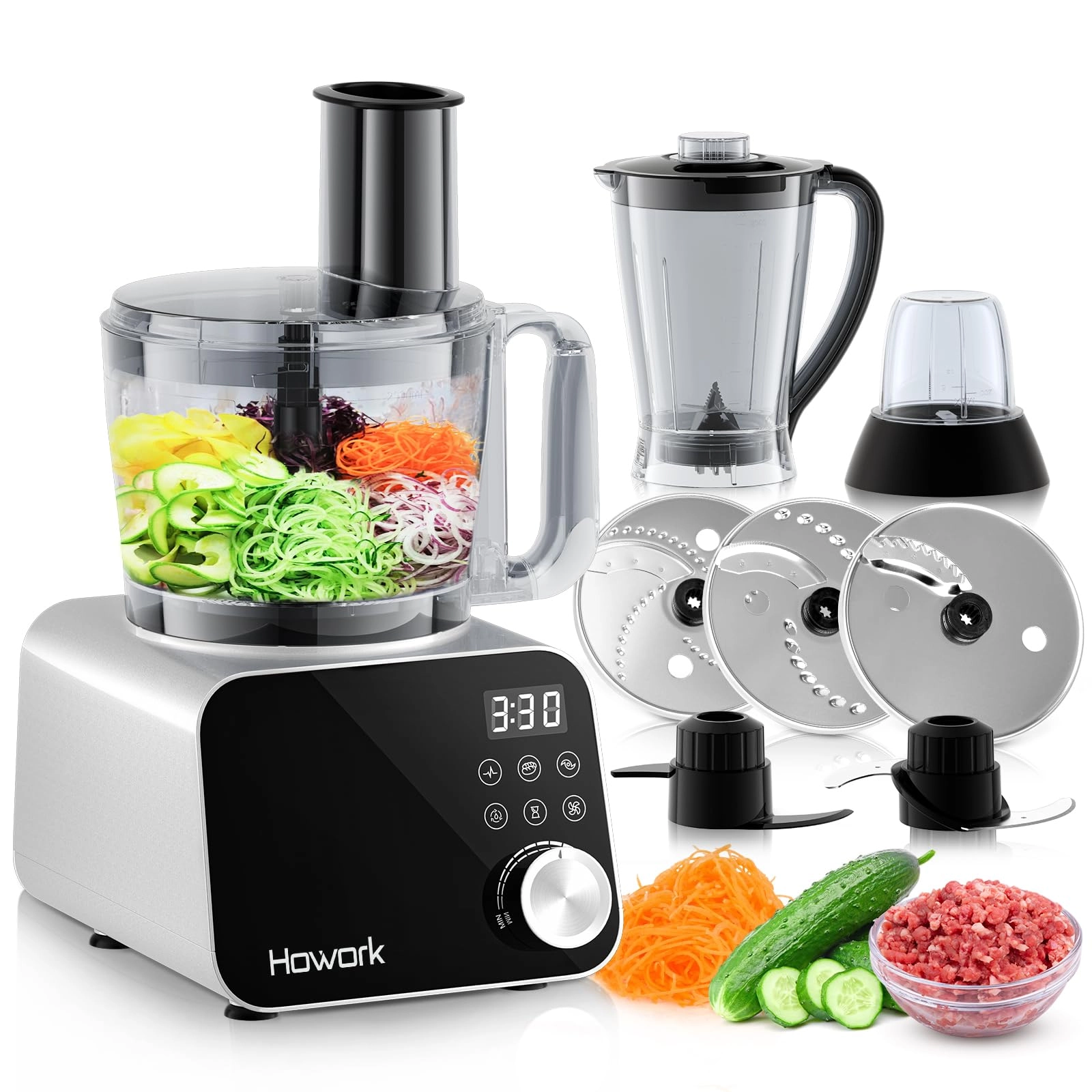 HOWORK Multifunctional Food Processor - 2.5 litre 1500W