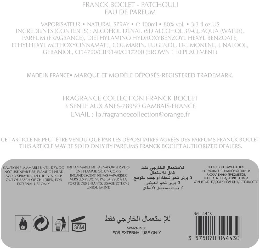 Patchouli Eau de Parfum 100 ml