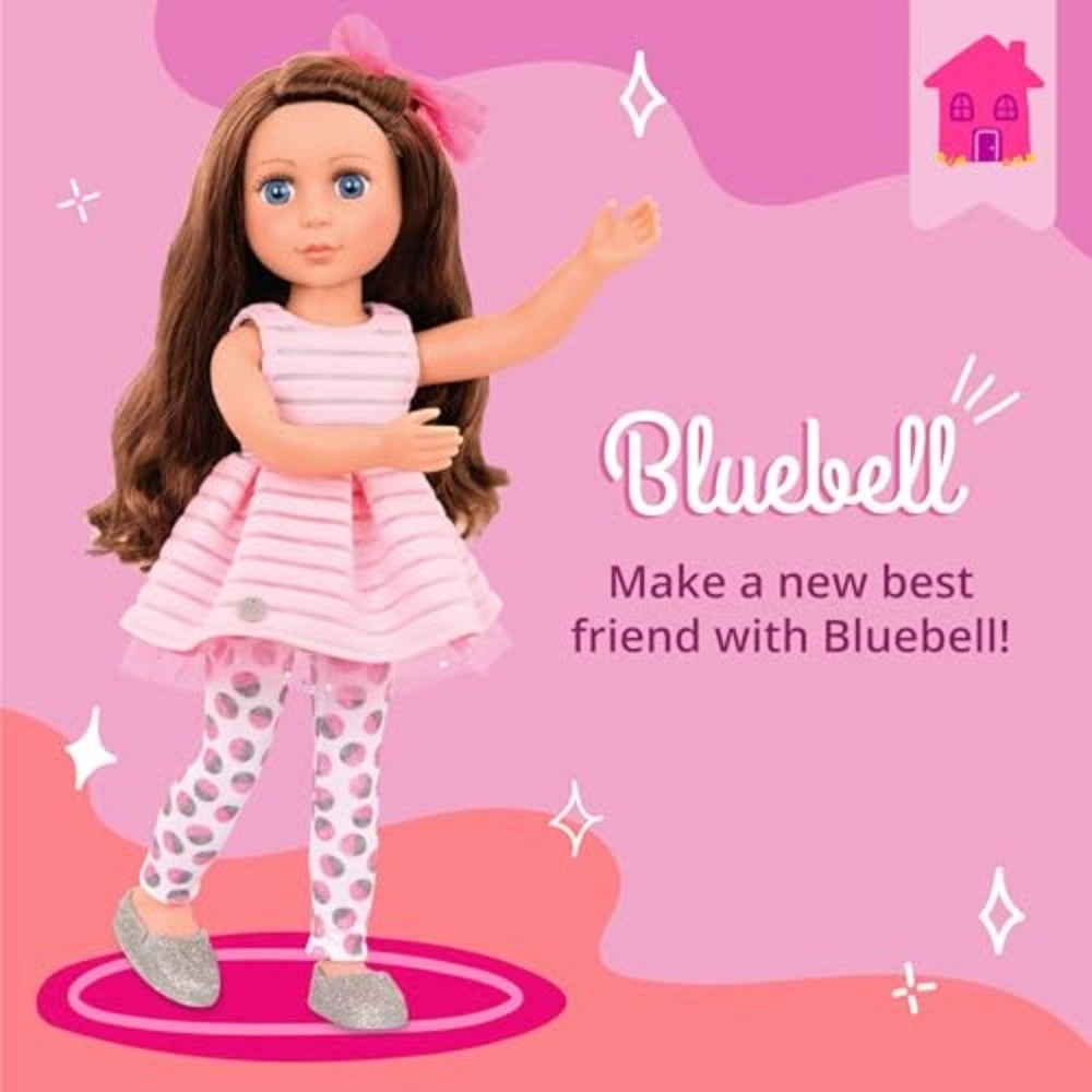 Bluebell Fashion Doll - 14Inch Brown Hair Blue Eyes Ages 3+