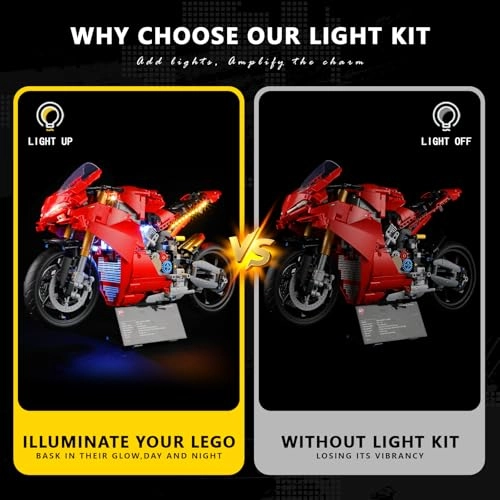Light Kit for Lego 42202 Ducati Panigale V4 S Motorcycle - LED Lighting