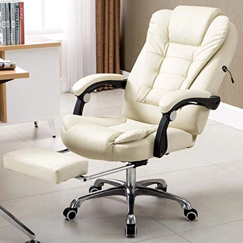 Desk Chair - PU Leather Brown High Back