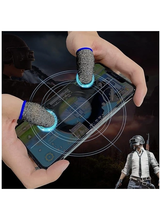 Anti Sweat Gaming Finger Sleeves - Premium Super-thin Silver Fiber 12PACK