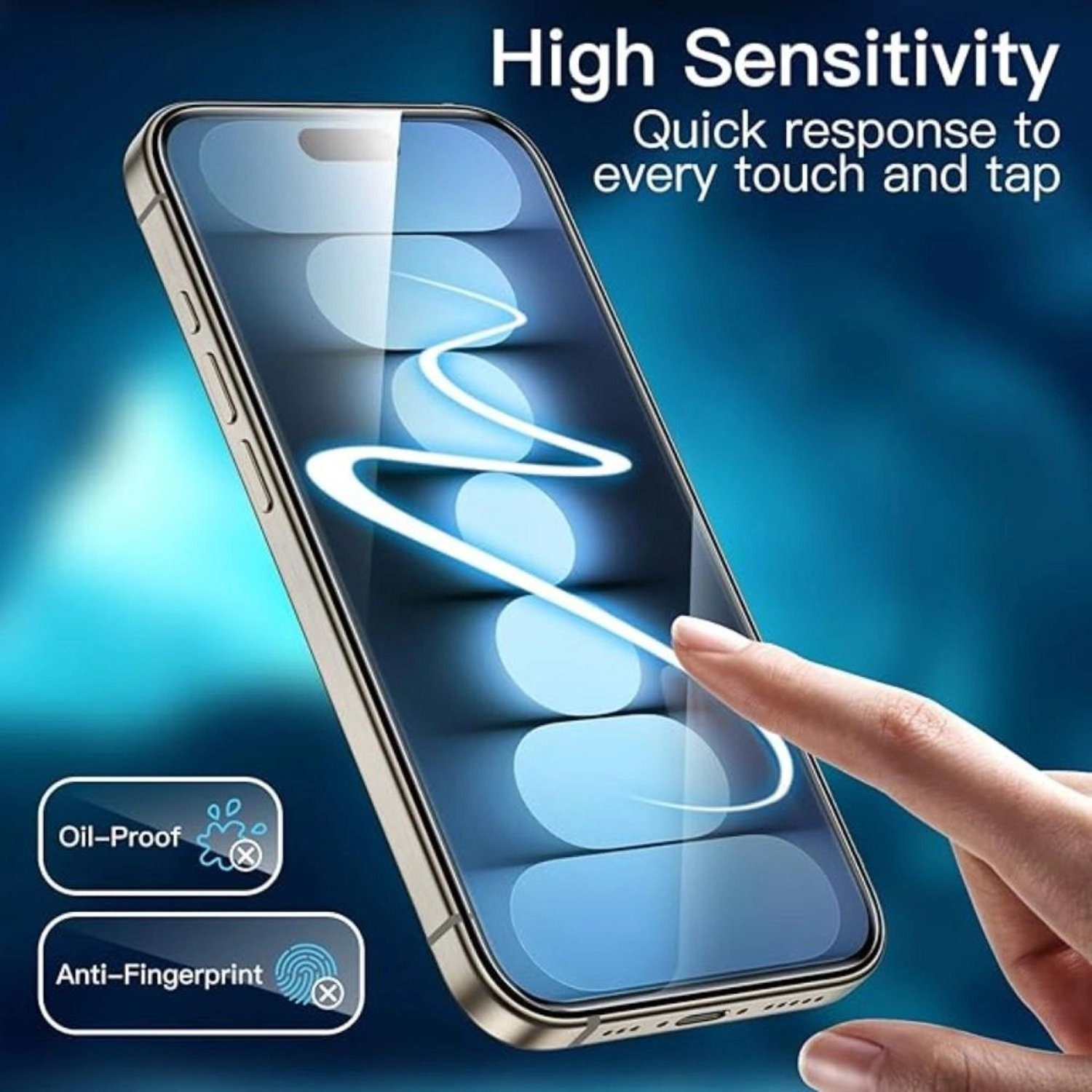 Clear Tempered Glass Screen Protector for iPhone 16 Plus