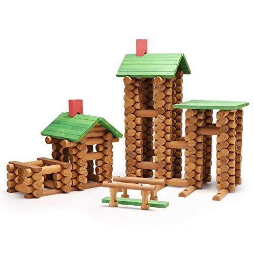 Wooden Log Cabin Set (20-353) - 300 PCS 3+ Kids