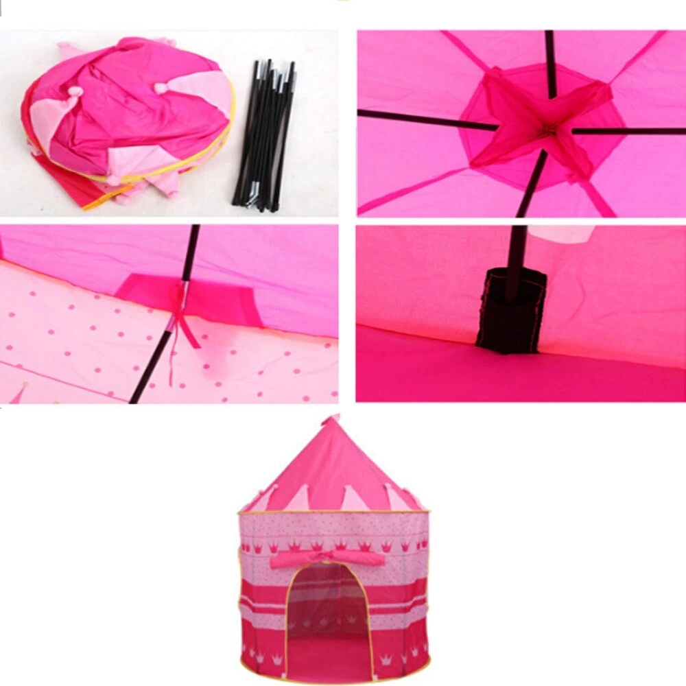 Hexagon Princess Castle Tent - 140x135x70centimeter