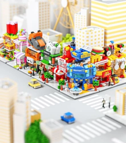 Mini City Shop Street View Building Blocks - 167pcs Fast Food Restaurant