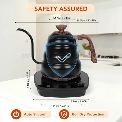 Gooseneck Temperature Control Electric Kettle