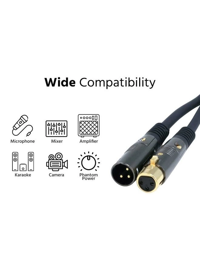 XLR Male to XLR Female Cable - 7.62 meter