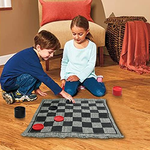 Giant Checkers - 3-in-1 Jumbo Reversible Rug