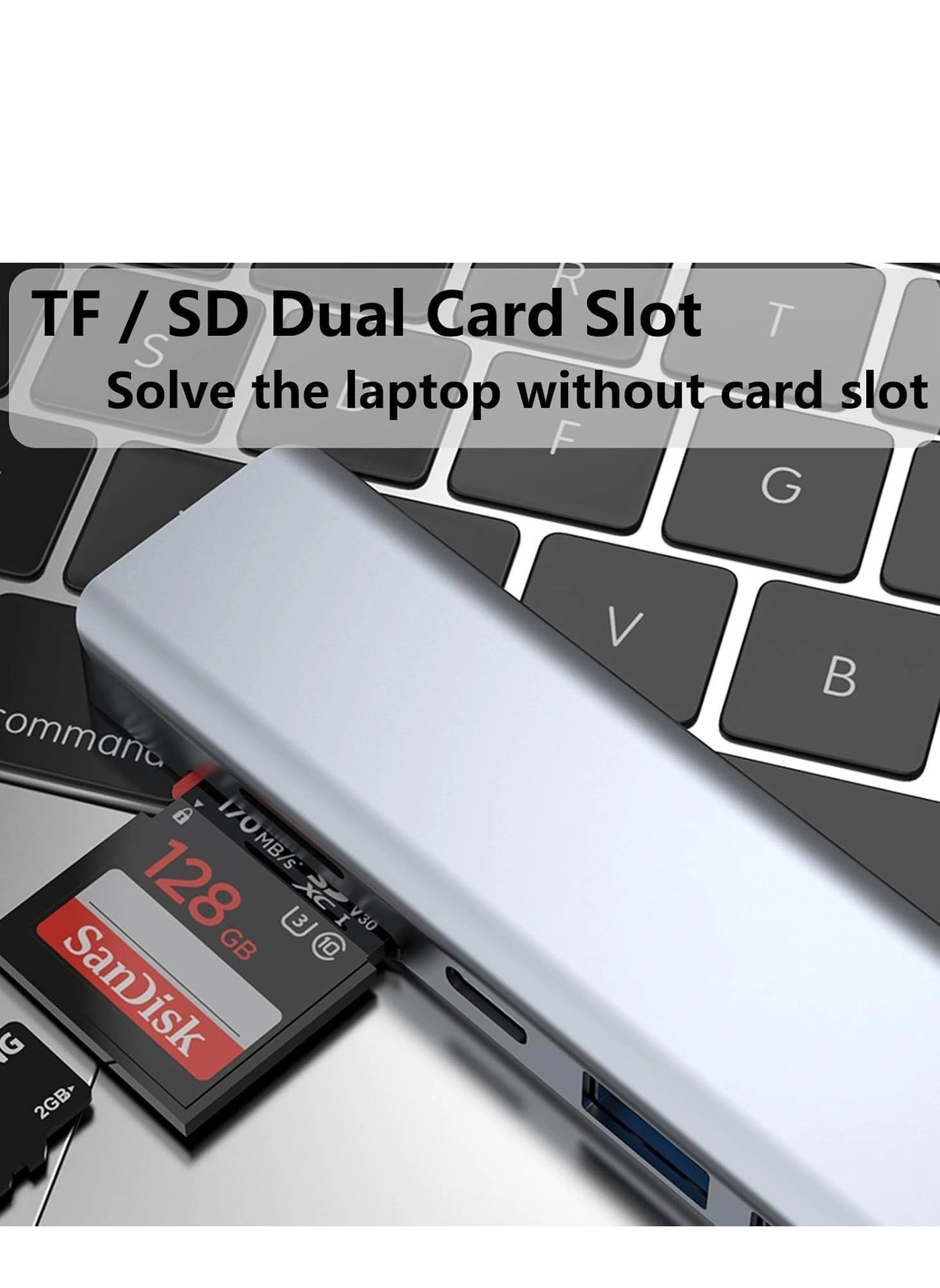 USB C Hub - 4K HDMI 100W PD SD/TF Card Reader