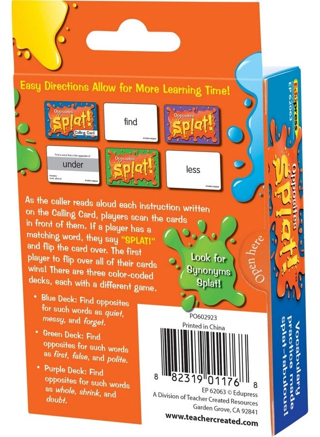 Opposites Splat Game - Kid 225 pieces