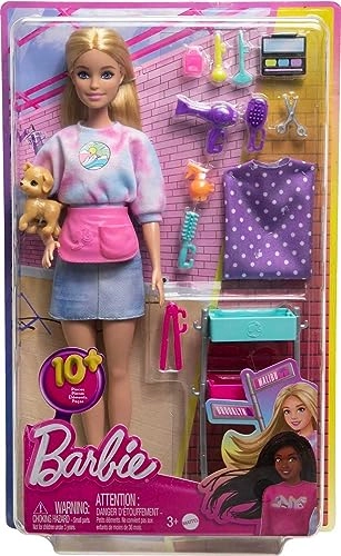 Barbie Malibu Stylist Doll - 14 Accessories Hair & Makeup Ages 3+