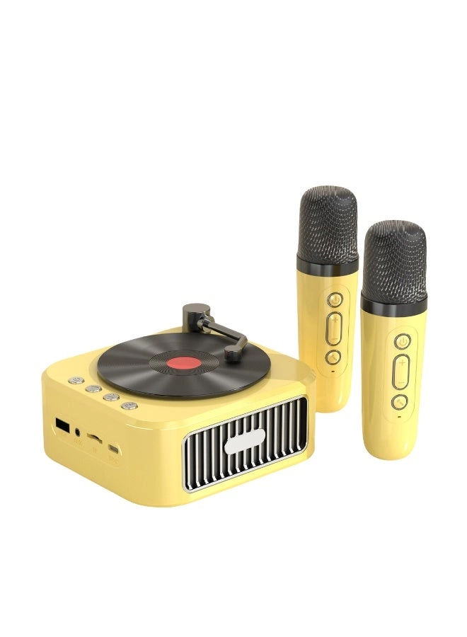 LED Bluetooth Karaoke Speaker - Dual Microphones