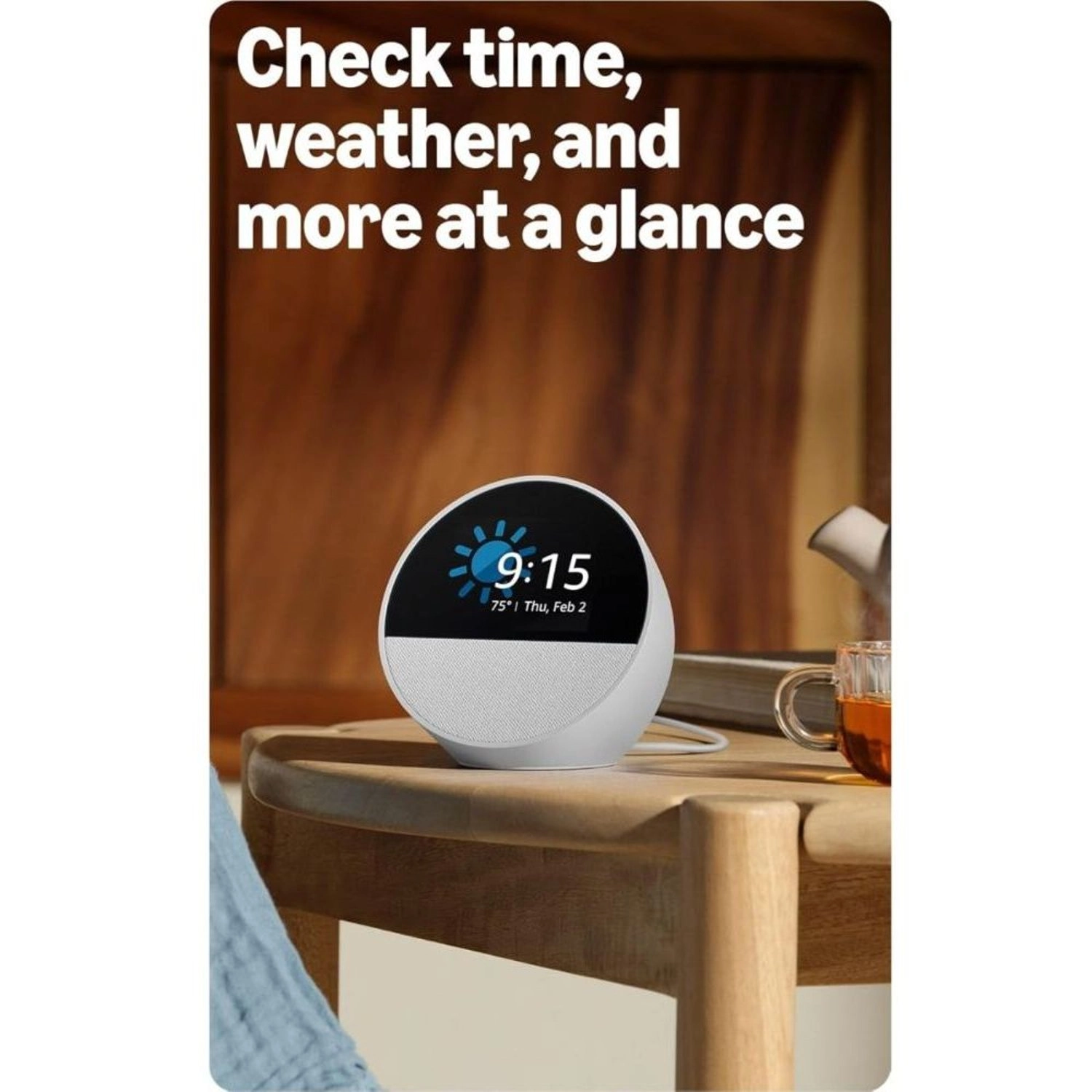 Echo Spot nth Gen - Alexa Glacier White