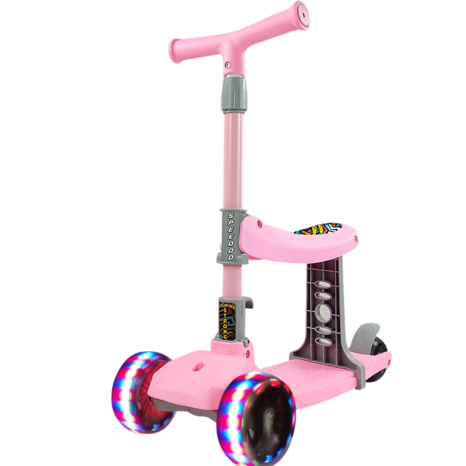 Drumstone Mini Deluxe 3-Wheel Kick Scooter – Foldable + Seat