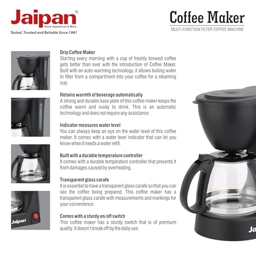 Coffee Machine - 6 Cups Borosilicate Glass Carafe