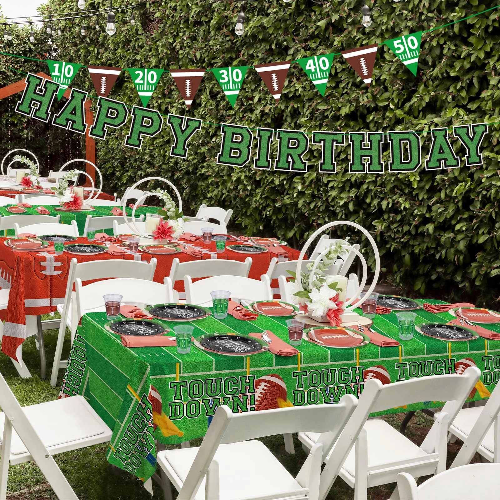 Football Party Supplies Kit - Serve 25 Football