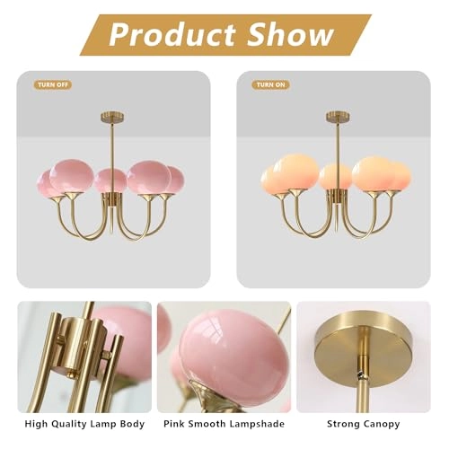 5 Light Globe Sputnik Chandelier - Dimmable