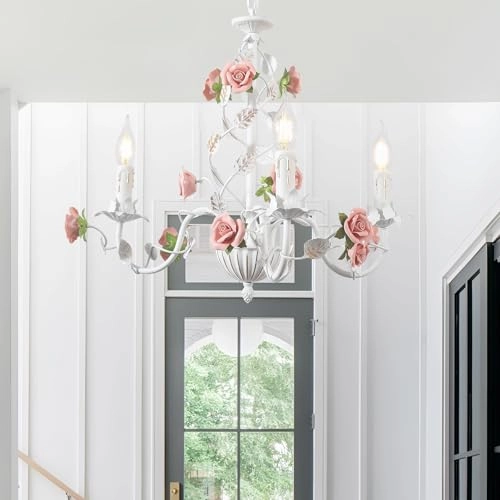 Vintage Chandelier - 3 Heads pink