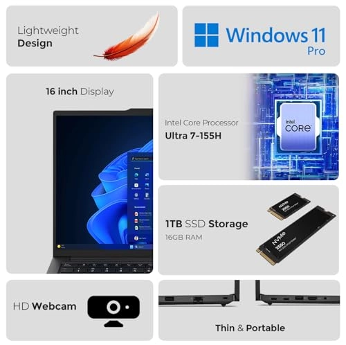 ThinkPad E16 21MA001SGR+ANC - 16'' Core Ultra 7-155U 16GB 512GB SSD
