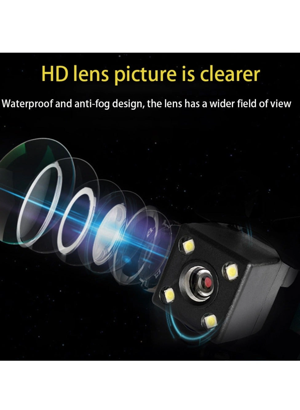 HD reversing camera with light - night vision 720*480 pixels