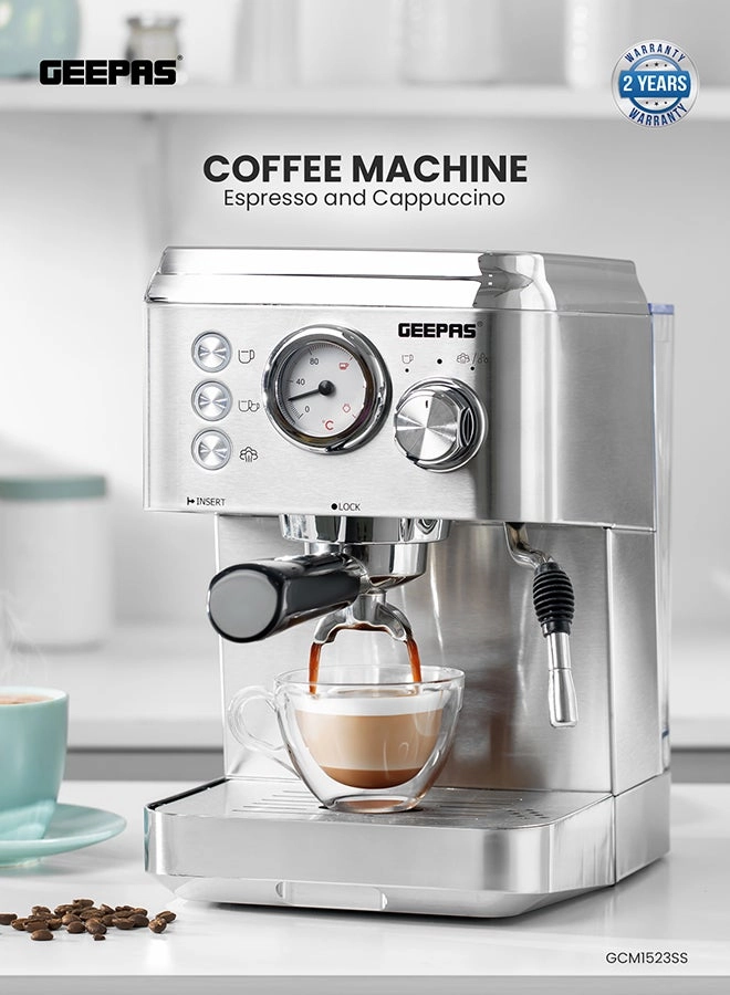 Espresso & Cappuccino Coffee Machine GCM1523
