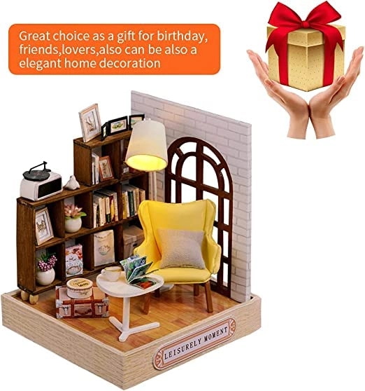 Miniature Wooden Dollhouse Furniture Kit - Creative Room 1:24