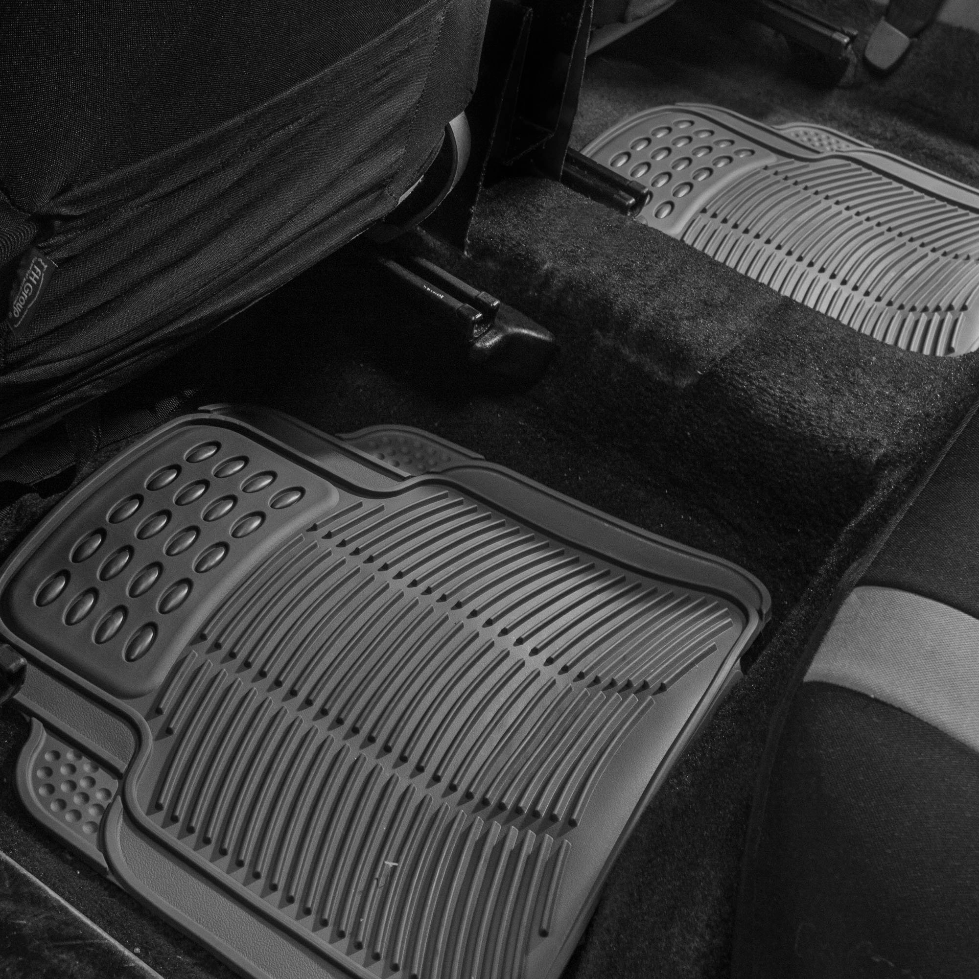 Automotive Floor Mats - Heavy-Duty Rubber Universal Fit Beige