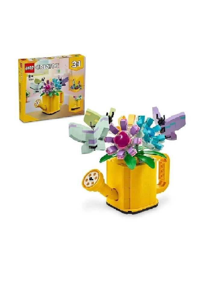 Flowers in Watering Can (31149) - Yellow