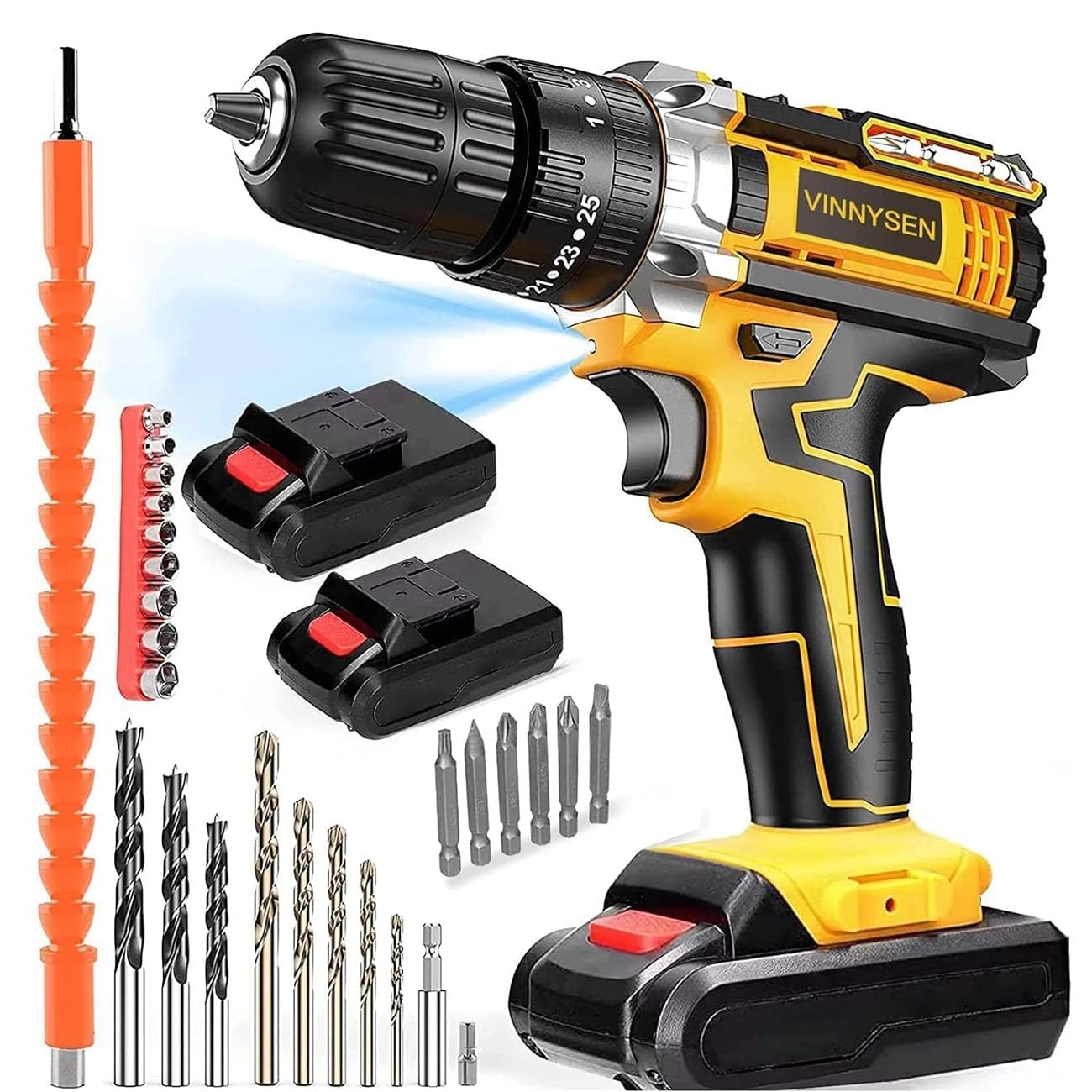 Aputue 48V Cordless Drill - 186 Lbf torque 700 RPM