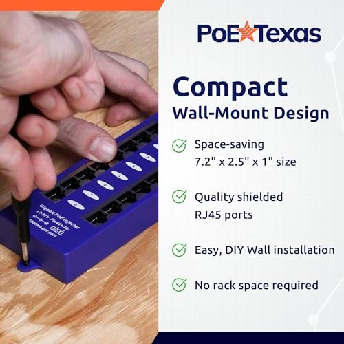 WT-GPOE-8B-24v60w - 24 volts 60 Watt 8 10/100/1000