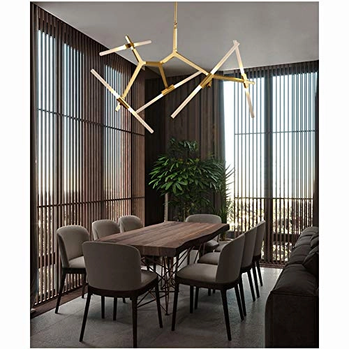Sputnik Chandelier - Black and gold 10 head