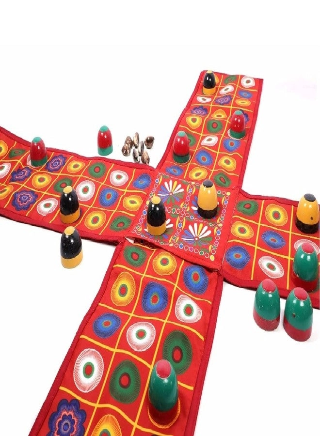 Ancient Traditional Indian Ludo Board Play Mat - Mahabharata