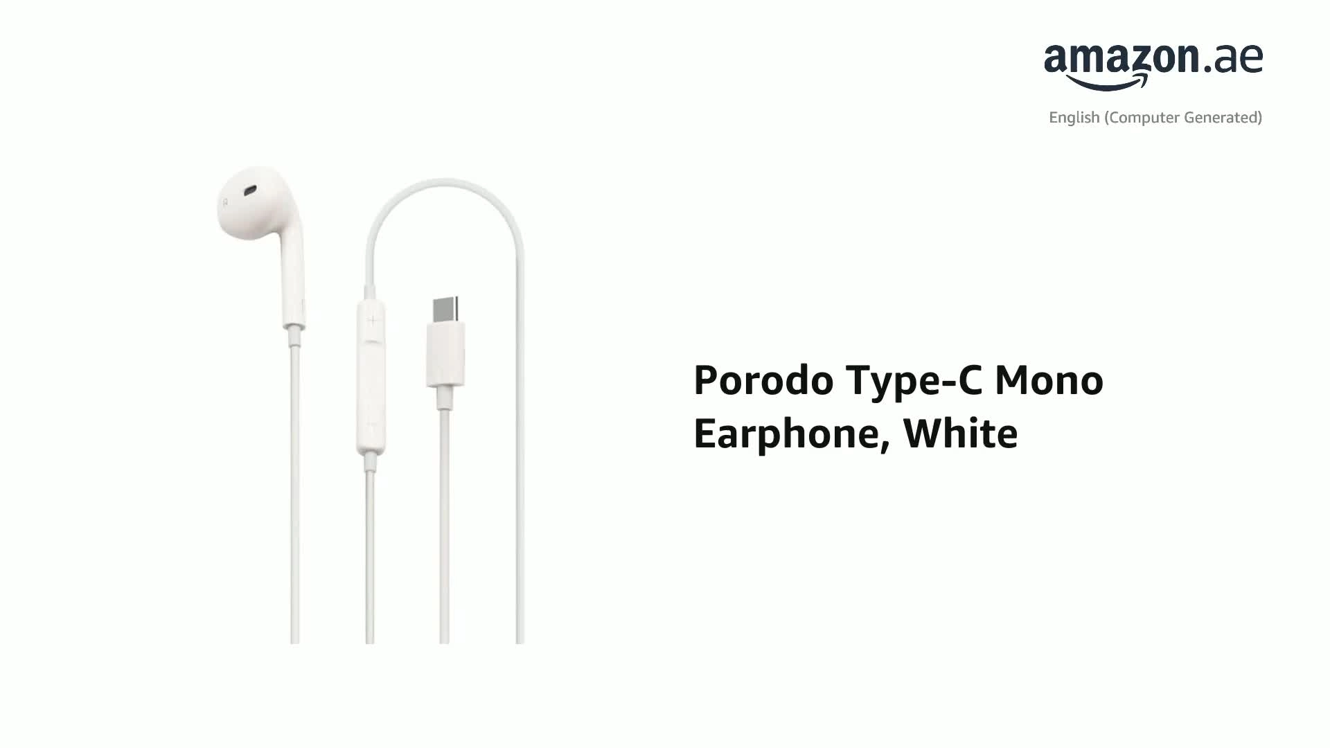 Type-C Mono In-Ear Earphones Wired Earphone