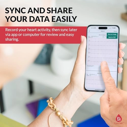 EKG Monitor - Rechargeable Portable LCD Screen