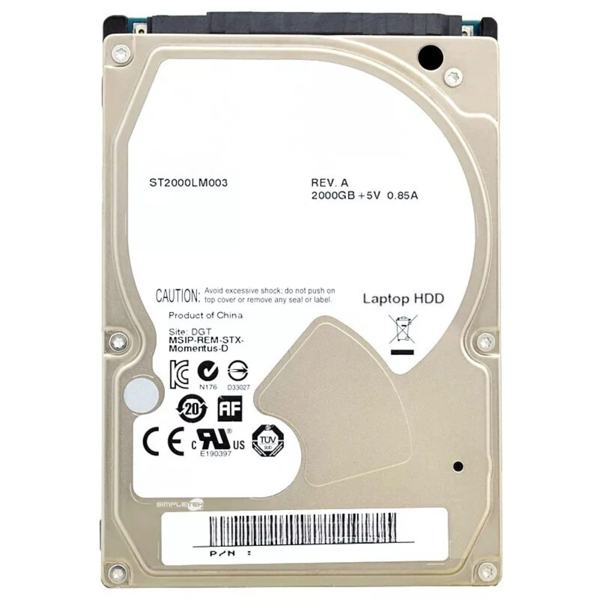(Refurbished) 18507 2.5" 5400rpm 32MB SATA 6Gb/s (18507-SIMPLETEK) - 2TB