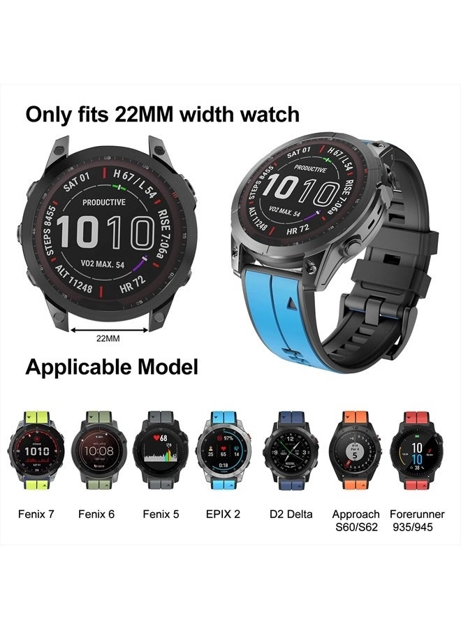 Watch Band for Fenix 5/6/7, Forerunner 935/945, Approach S60, epix, Quatix 5/6 - 22mm