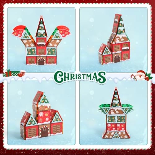 Christmas Magnetic Tiles - 70pcs