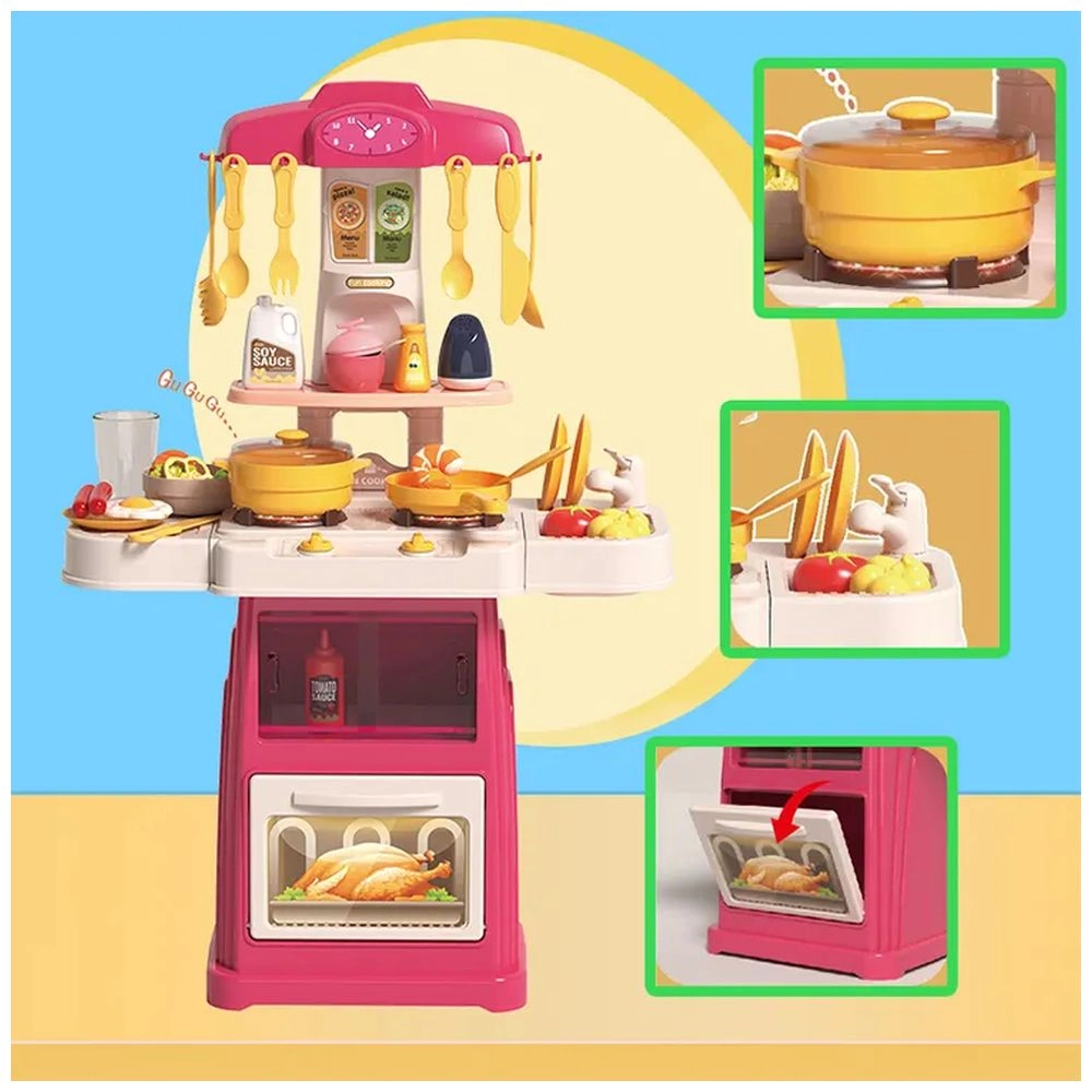 Kids Kitchen Pretend Play Cooking Set - 44 pcs (5551007-899-270)