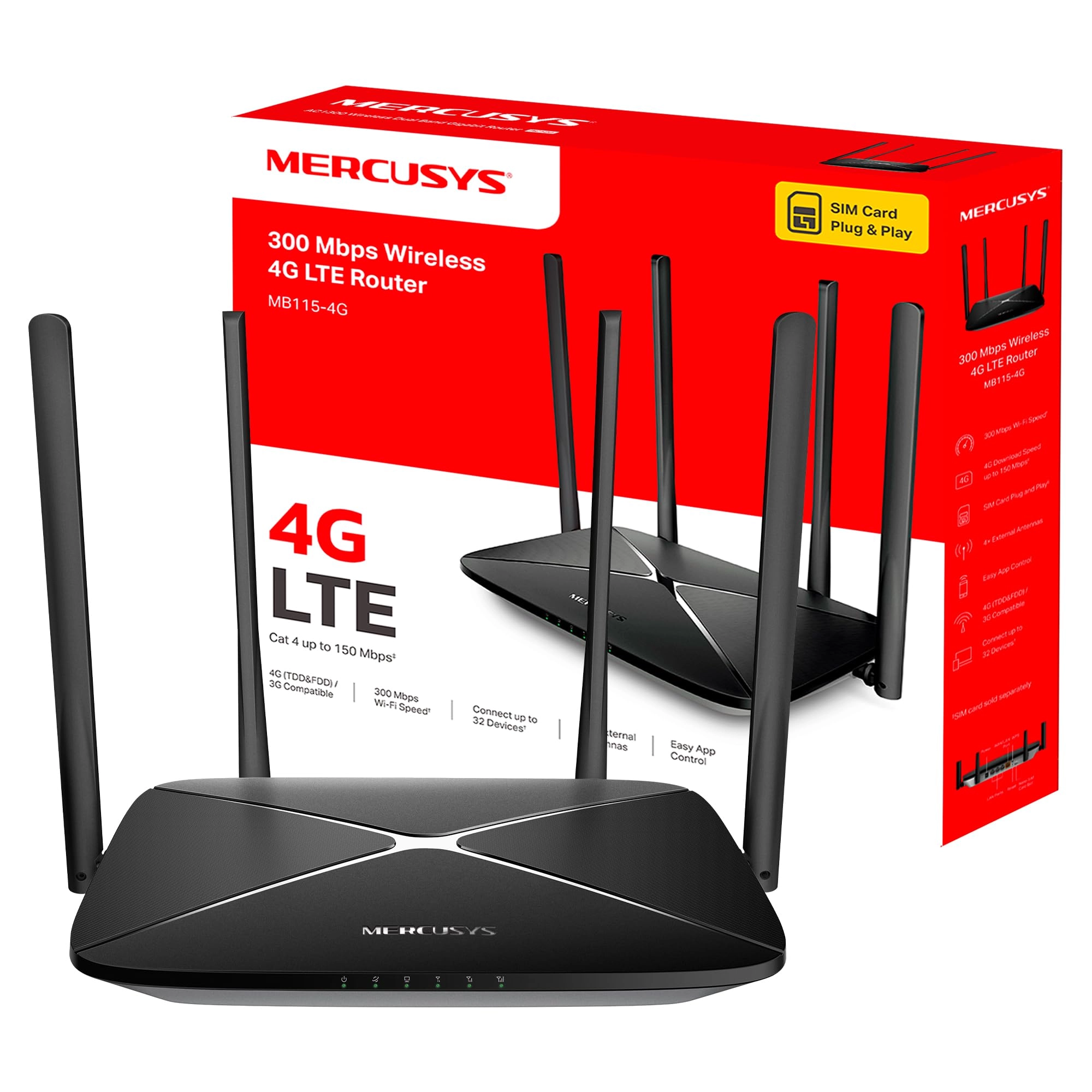 Mercusys MB115-4G - 4G LTE 802.11n 300Mbps
