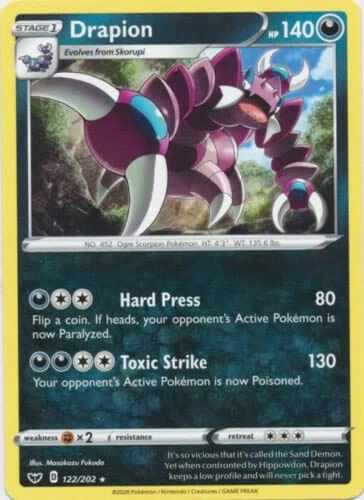 Pokémon Drapion 122/202 - English + Toploader