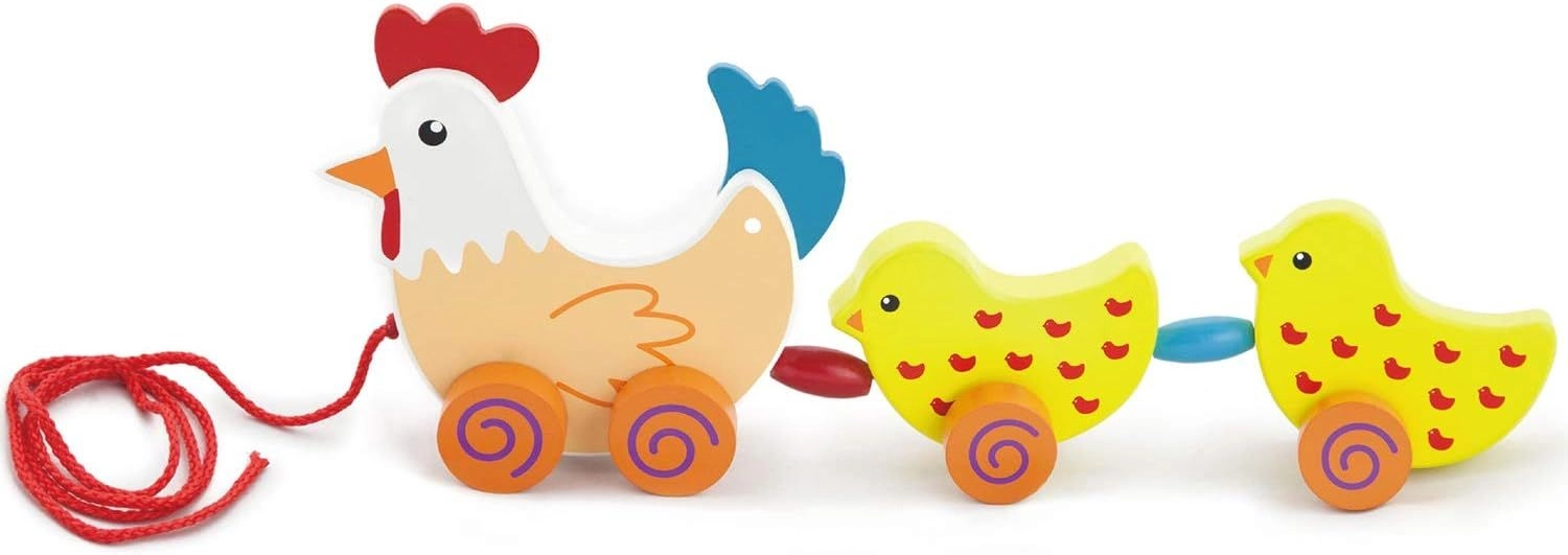 Pull Along Hen with Two Chicks