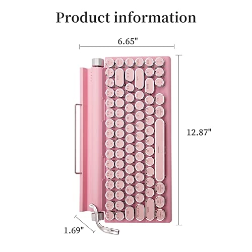 LED Backlit Retro Mechanical Keyboard - Bluetooth