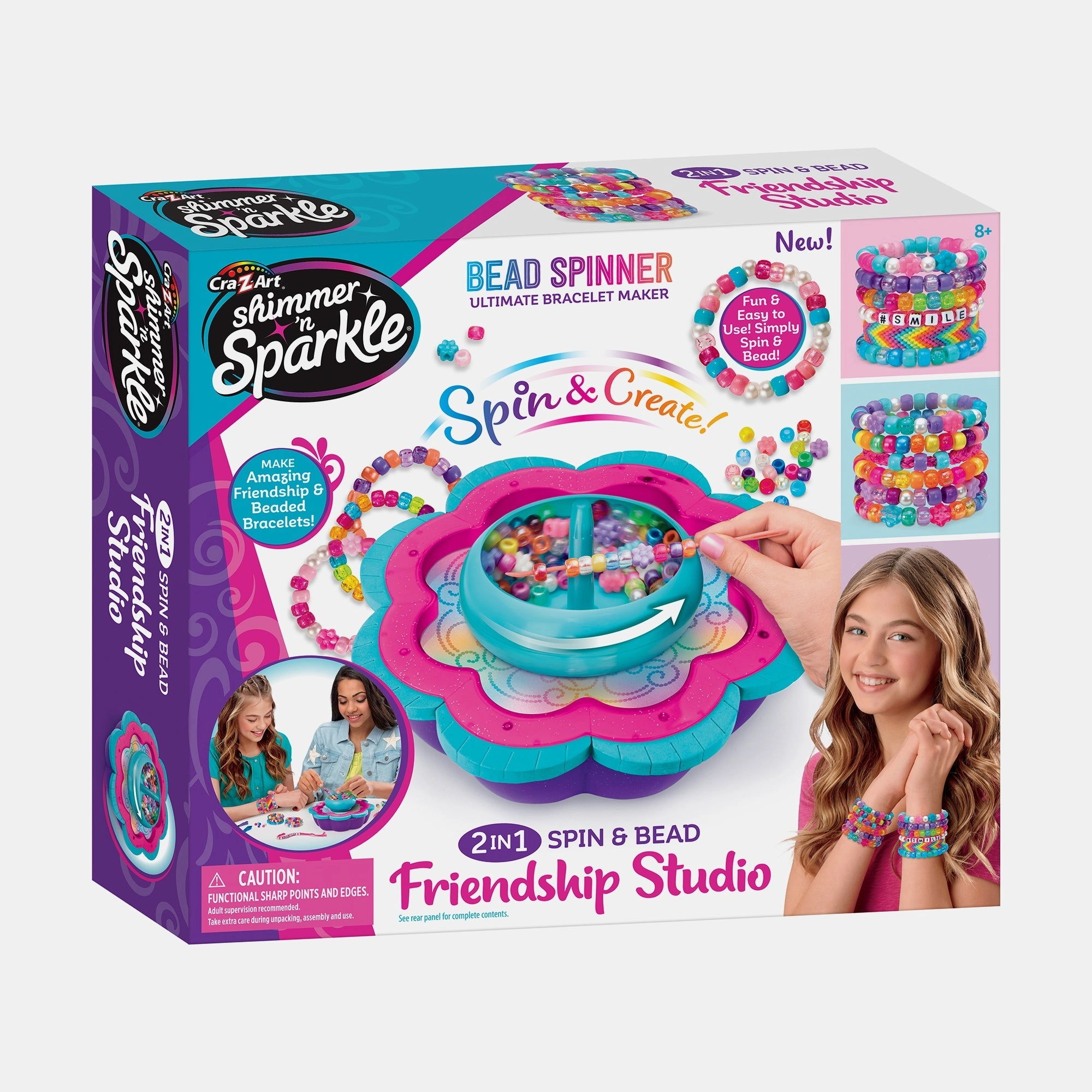 Cra-Z-Art 2-In-1 Spin & Bead Friendship Studio - 21 8+
