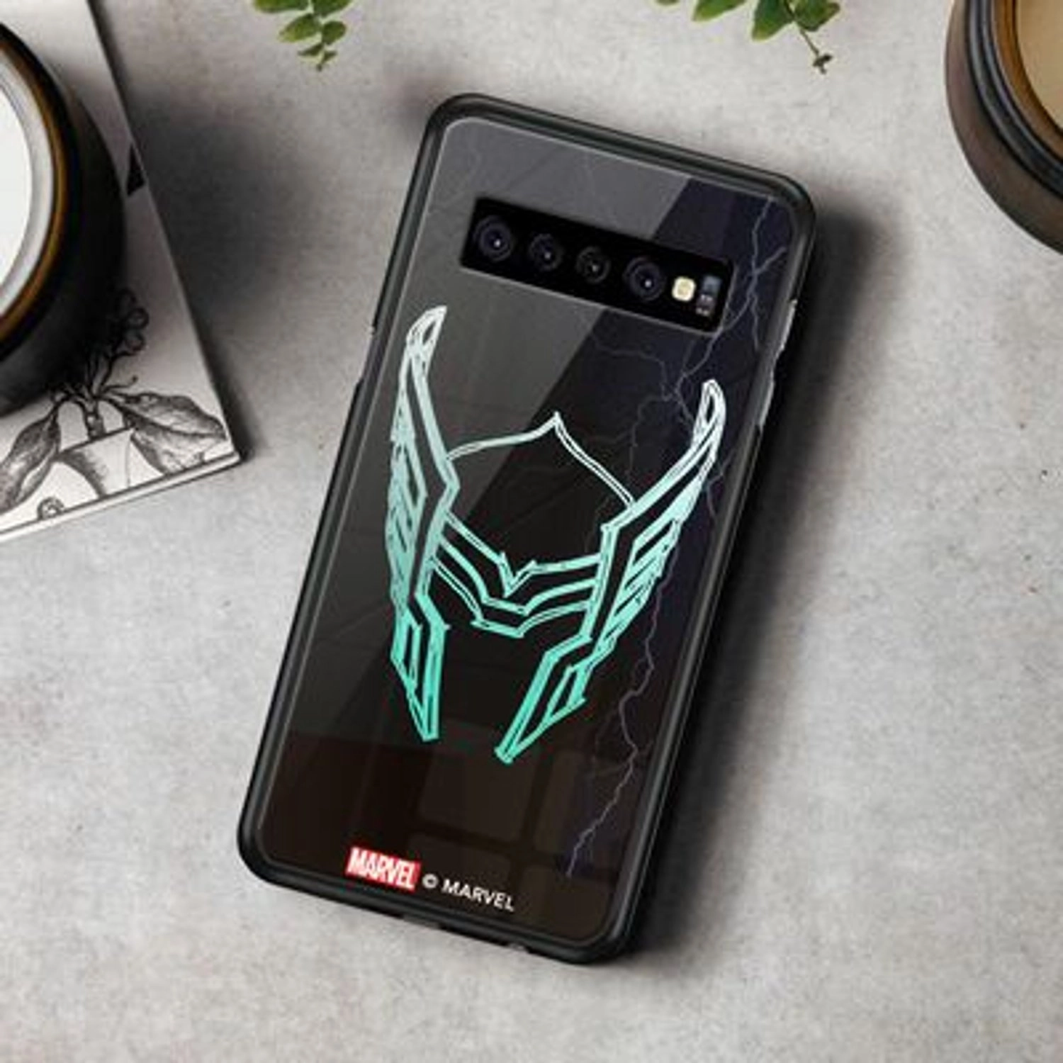 Wackylicious Thor's Helmet Back Case for Galaxy S10