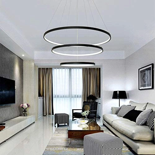 LED 3-ring chandelier - 3500K-6500K Dimmable