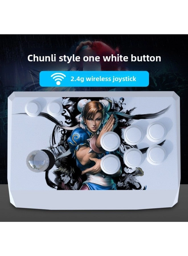 Generic Wireless Arcade Rocker Computer Mobile Phone Tablet Fighting Three And Rocker Boxing Emperor 97 Home Game Console-Product Color:Chunli-White on