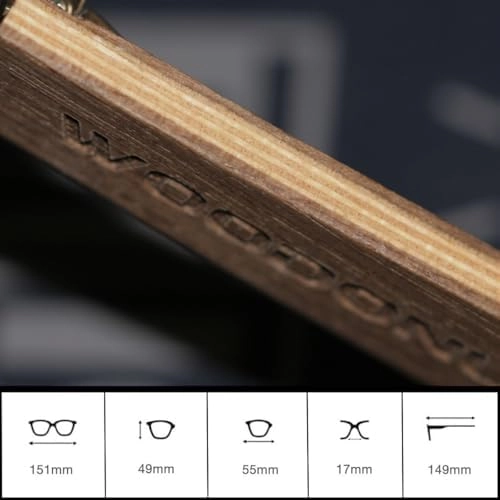 Retro Wood Polarized Sunglasses - 55mm