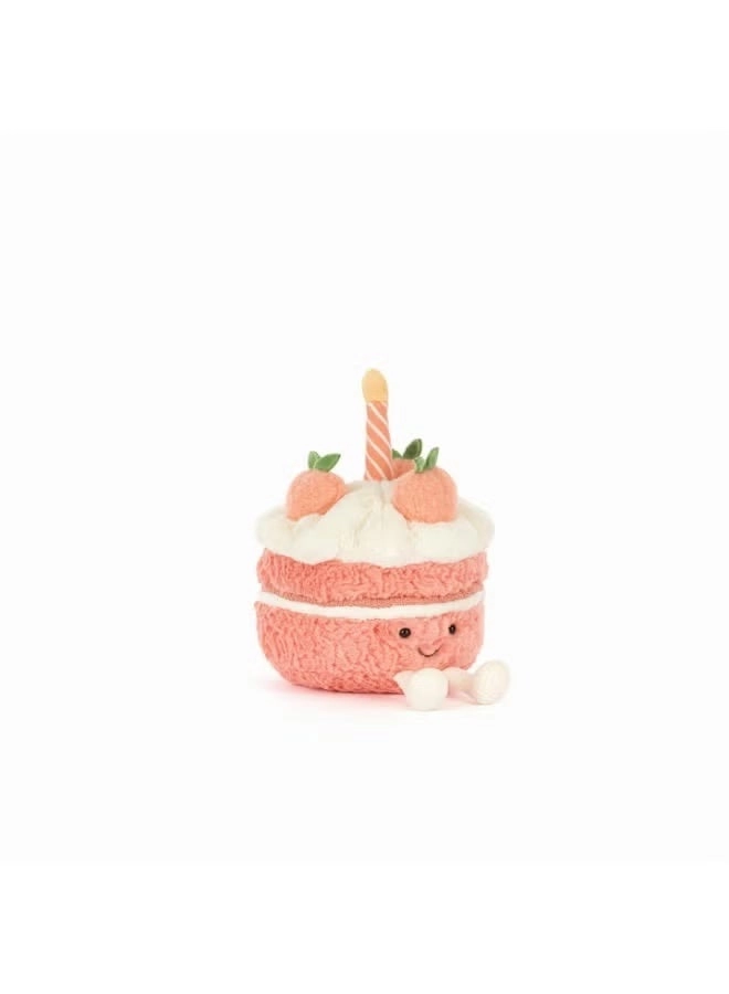 Gentle Peach Cake Plush Doll 22 cm